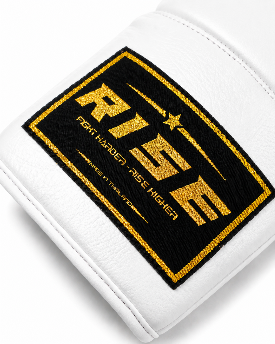 RISE COMPETITION FULLY LEATHER BOXING GLOVES (WHITE)