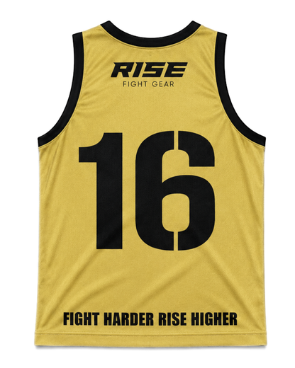 RISE BASKETBALL JERSEY No.16 (GOLD/BLACK)