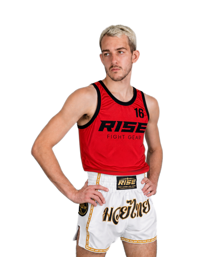 RISE BASKETBALL JERSEY No.16 (RED/BLACK)