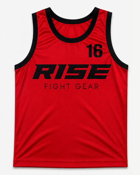 RISE BASKETBALL JERSEY No.16 (RED/BLACK)