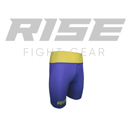 RISE WOMAN BIKE LEGGINGS (PURPLE/GOLD)