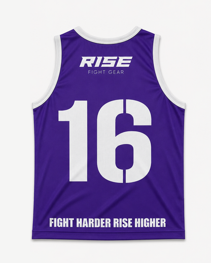 RISE BASKETBALL JERSEY No.16 (PURPLE/WHITE)