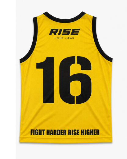 RISE BASKETBALL JERSEY No.16 (YELLOW/BLACK)