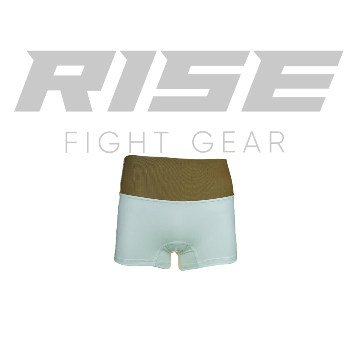 RISE WOMAN SHORTS LEGGINGS (WHITE/GOLD)