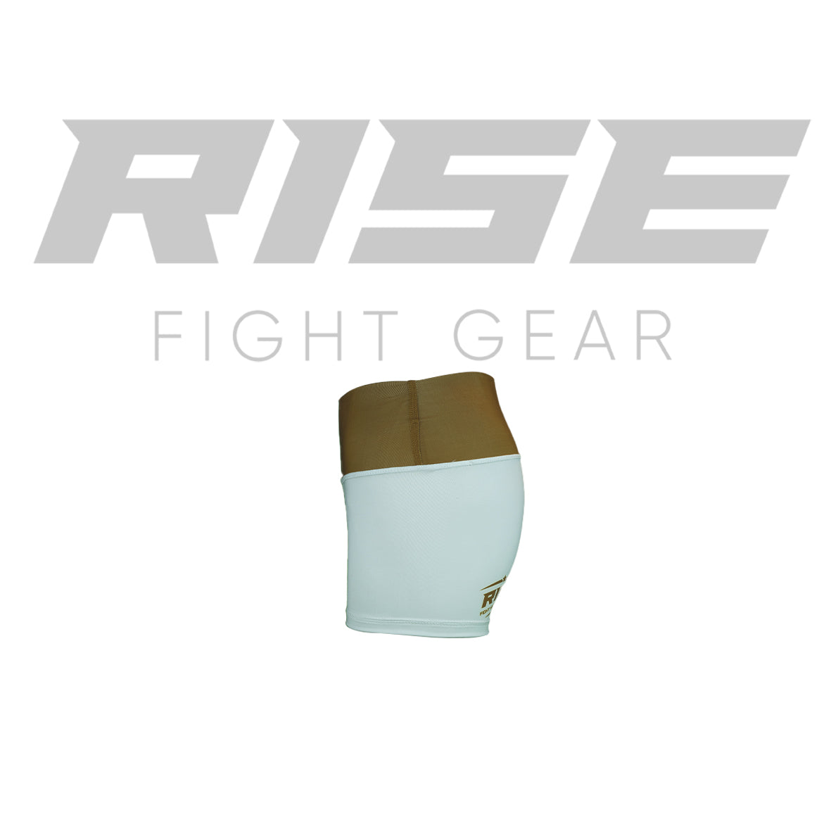 RISE WOMAN SHORTS LEGGINGS (WHITE/GOLD)