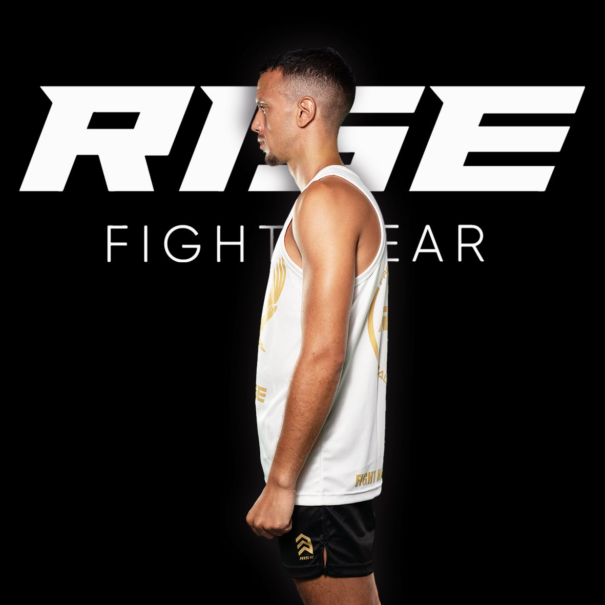 RISE BASKETBALL JERSEY 16 (WHITE/GOLD)