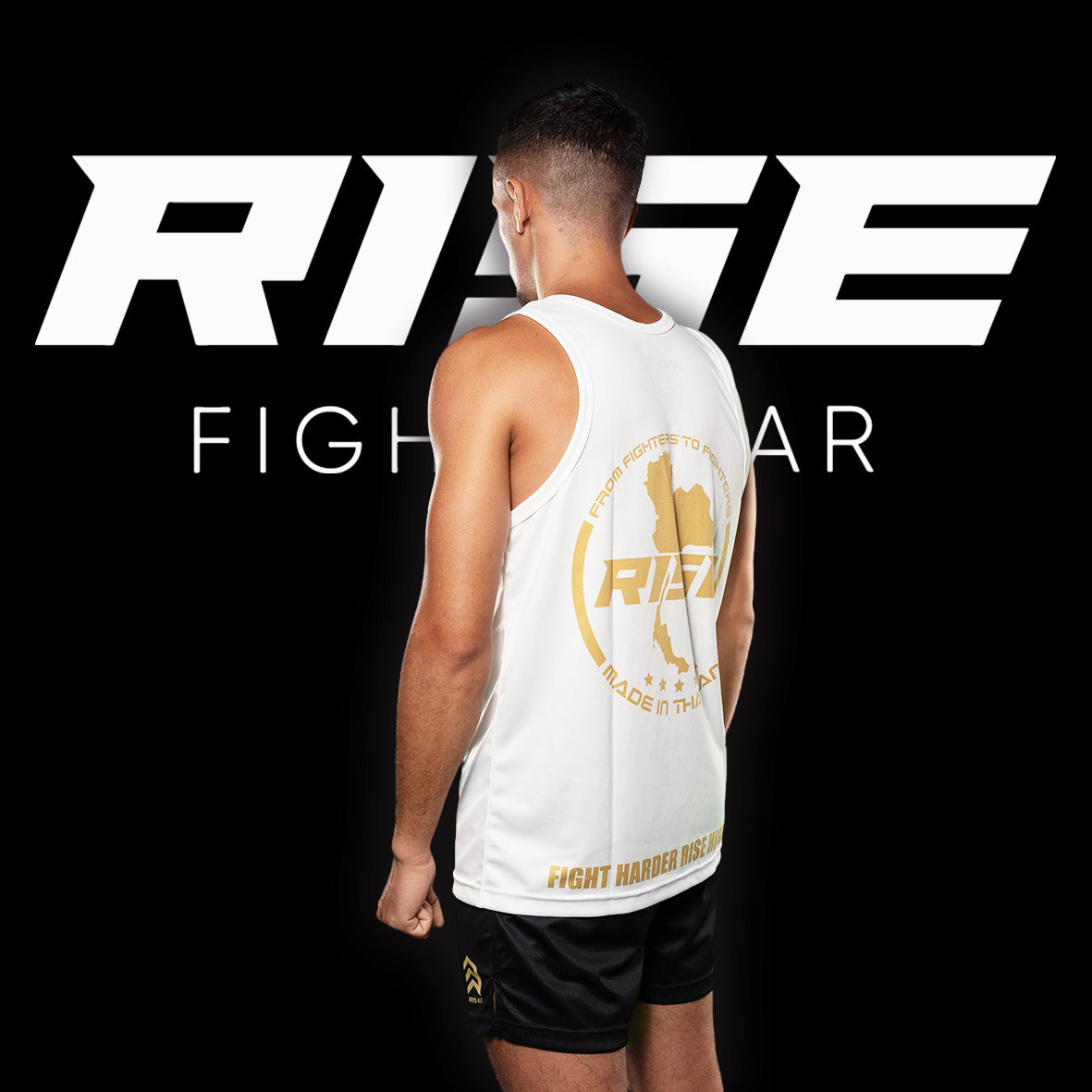 RISE BASKETBALL JERSEY 16 (WHITE/GOLD)