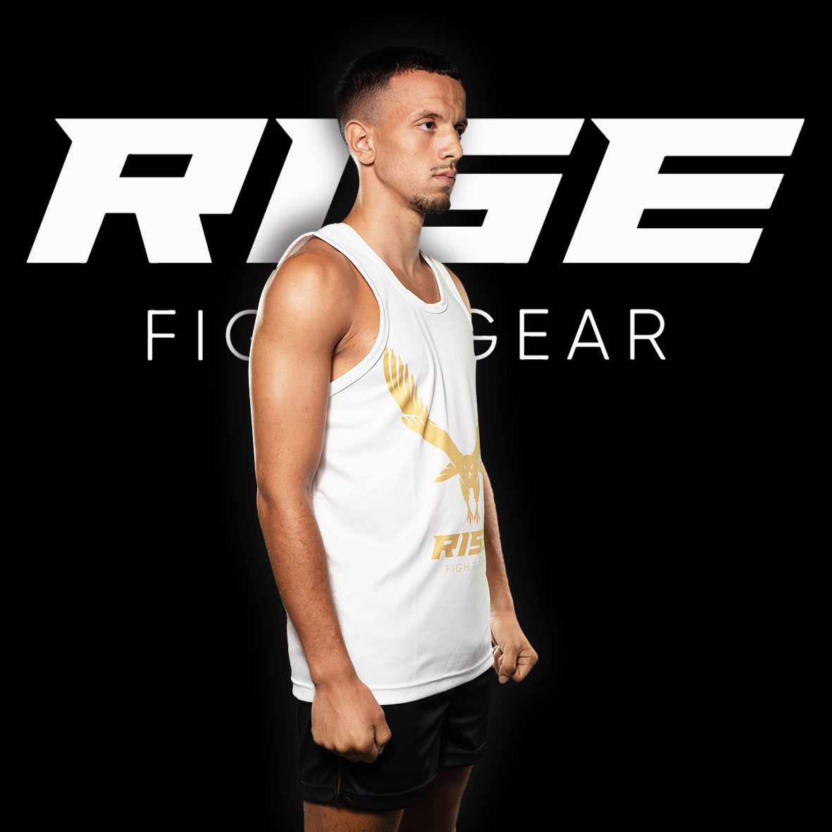 RISE BASKETBALL JERSEY 16 (WHITE/GOLD)