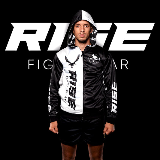 RISE HOODIE JACKET (BLACK/WHITE)