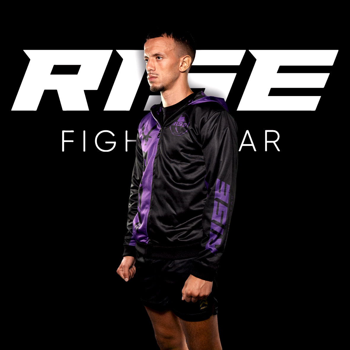 RISE HOODIE JACKET (BLACK/PURPLE)