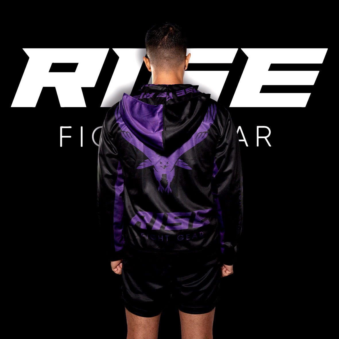 RISE HOODIE JACKET (BLACK/PURPLE)