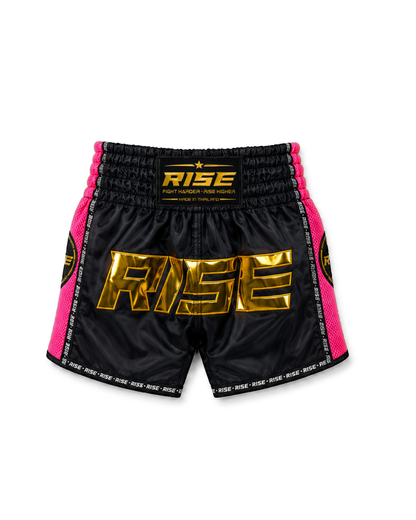 RISE MESH MUAY THAI SHORTS (BLACK/PINK)