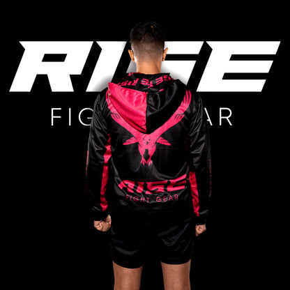 RISE HOODIE JACKET (BLACK/NEON PINK)