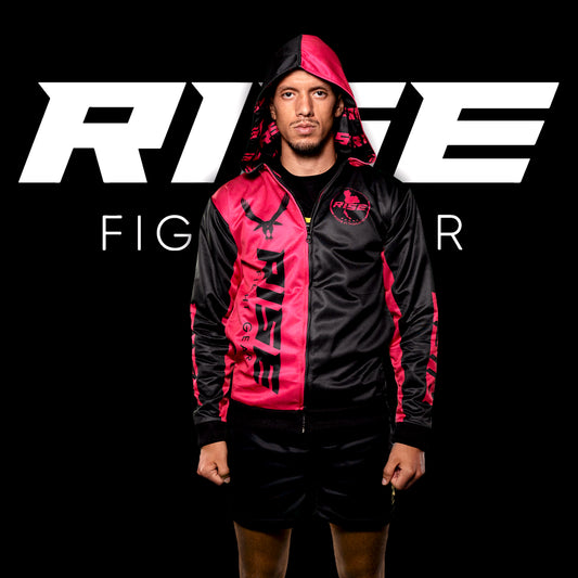 RISE HOODIE JACKET (BLACK/NEON PINK)