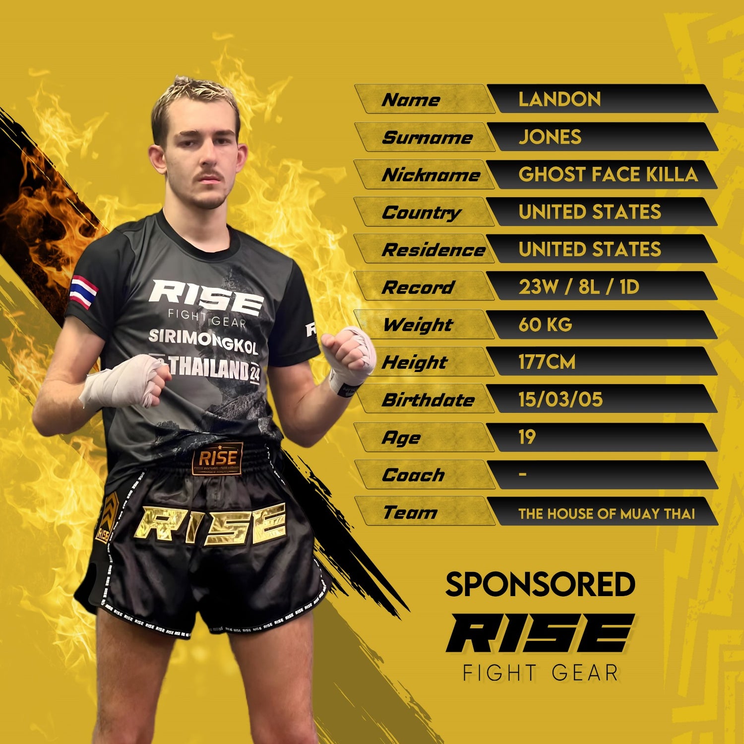 Landon Jones Sponsored Fighter