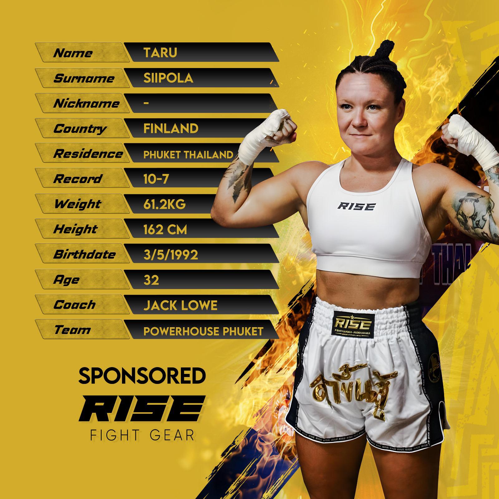 Taru Siipola Sponsored Fighter