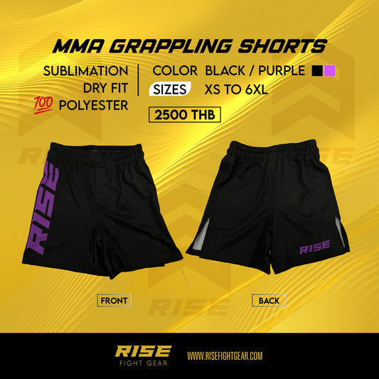 MMA GRAPPLING SHORTS (BLACK/PURPLE)