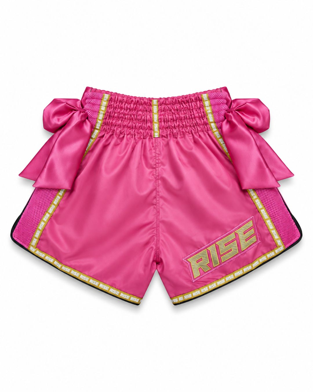 RISE RIBBON MUAY THAI SHORTS (PINK)