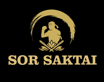 Sor Saktai logo with martial arts-themed design on a black background
